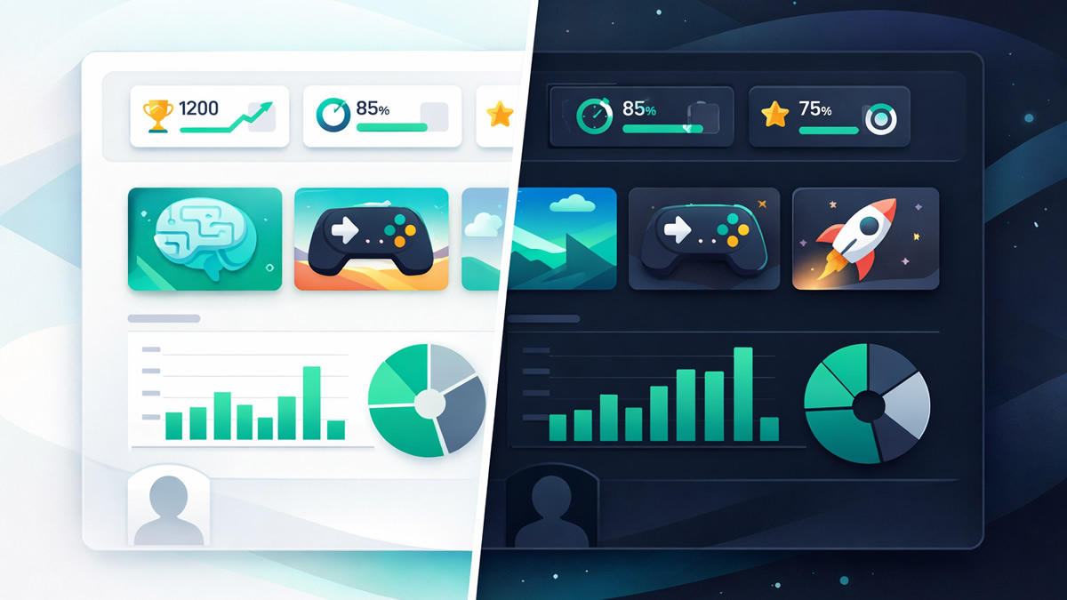 BrainFusion's redesigned interface showing the new modern design with dark mode support